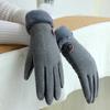 Warm Gloves for Autumn and Winter Women's German Velvet Bow Outdoor Riding Driving Plus Velvet Thickened Cold Proof Touch Screen Gloves