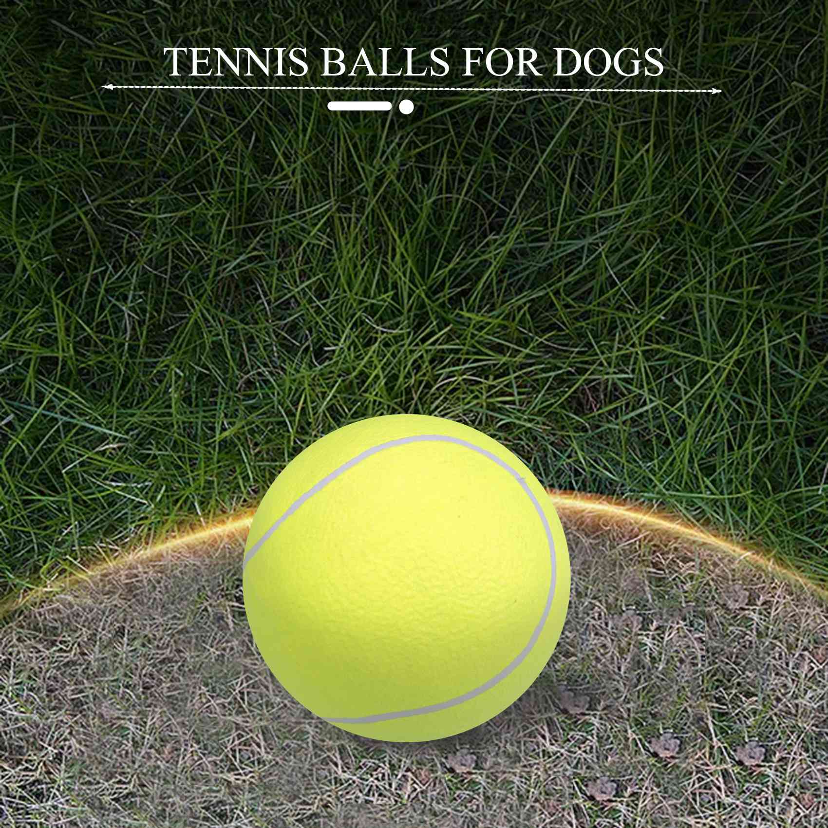 M-Modern-Pet Bite 24CM Giant Tennis Ball For Dogs Chew Inflatable Tennis Ball Signature Pet Ball Supplies