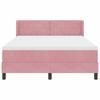 Box Spring Bed with Headboard Pink 200 x 140 cm Velvet