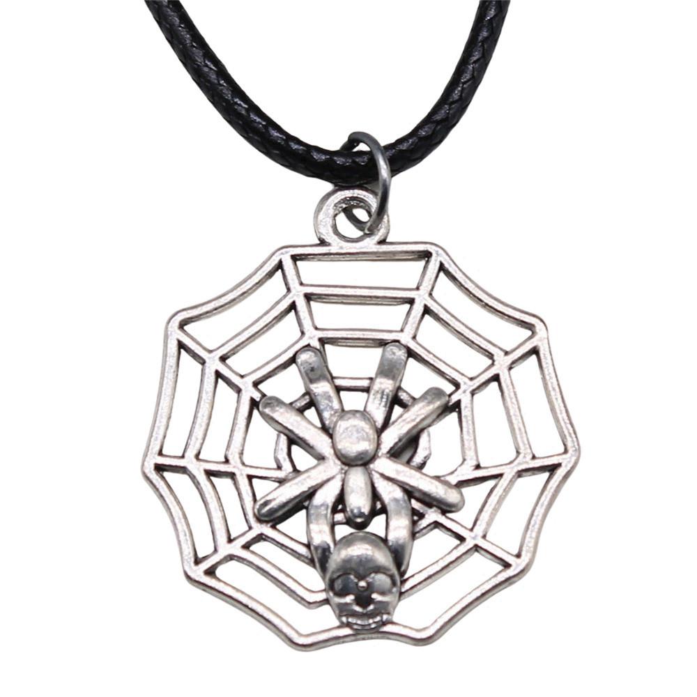 Enamel Pendant Necklace Gothic Halloween Day Jewelry Cow 45cm Leather Chain