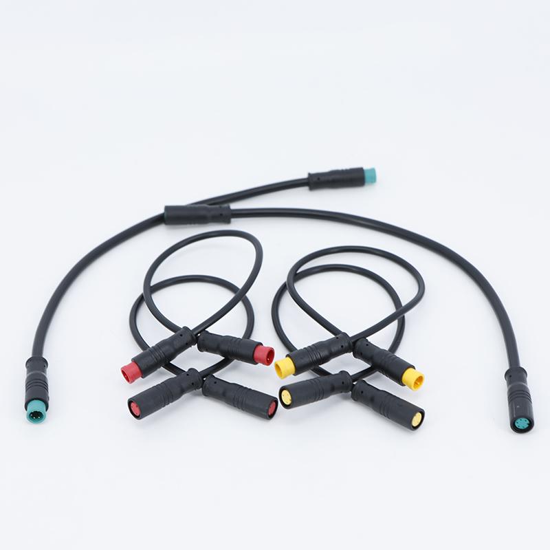 0.3m 0.5m 8mm M8 2 3 5 Pin Sensor Male Female To Male Female Ebike Connector Cable Butt Joint Electric Bicycle Waterproof Wire