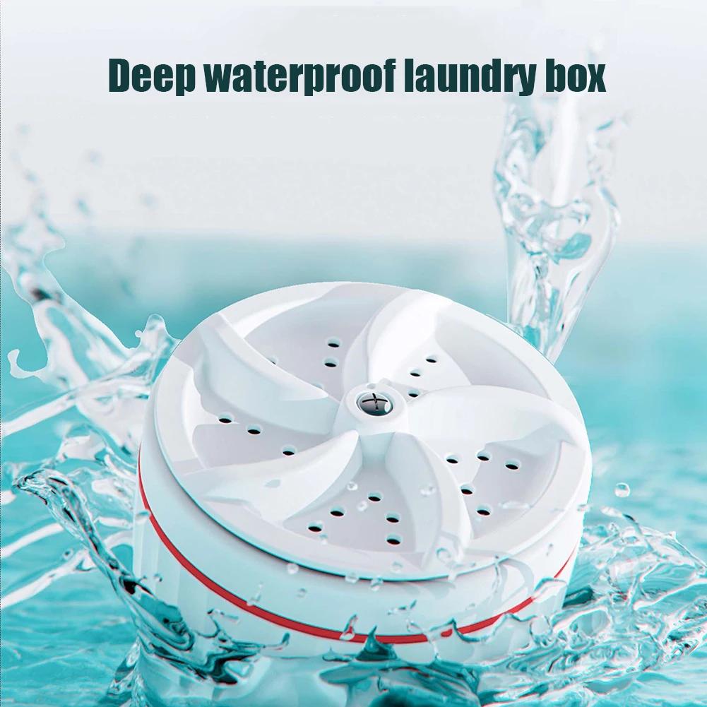 Portable Mini Turbo Washer USB Powered Cleaning Washing Machine for Underwear Socks Mini Ultrasonic Turbo Washer for Home Travel