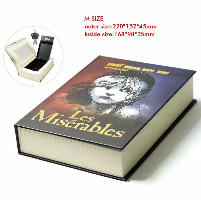 Cassaforte Domestica Alta Qualità Libro Segreto Cassaforte Nascosta Salvadanaio Salvadanaio Salvadanaio Contenitore per Contanti Scatola per Soldi Metallo Acciaio Simulazione Libri Classici