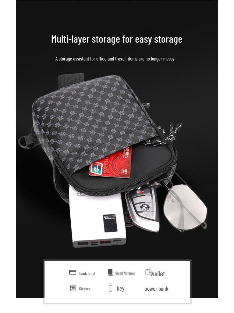 Unisex Waterproof PU Mini Sports Crossbody Bag - Phone & Essentials Carrier