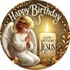 Metal Wall Sculpture Birthday Jesus Angel Rustic Christmas Decor Gift
