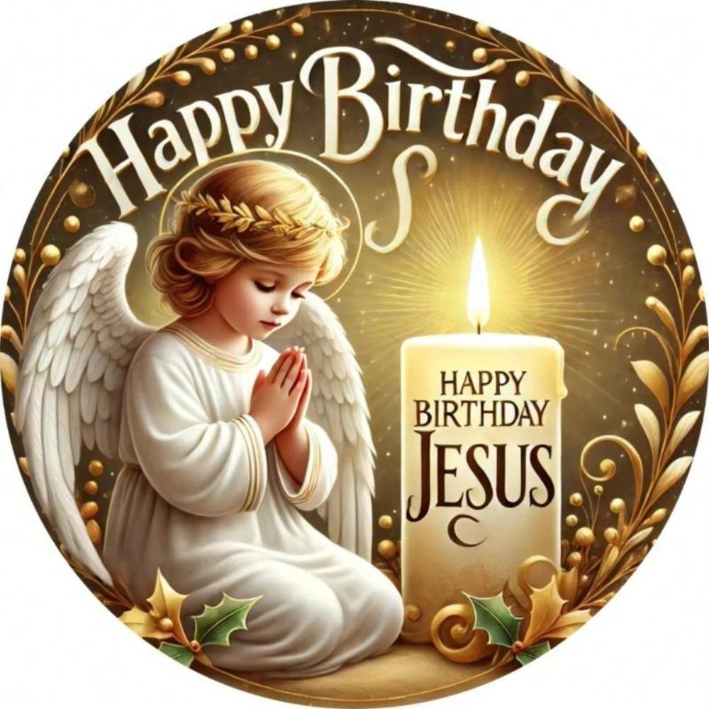 Metal Wall Sculpture Birthday Jesus Angel Rustic Christmas Decor Gift