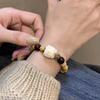 Chinese Retroinspired Style Alloy Bracelet For Women With Beads Geometric