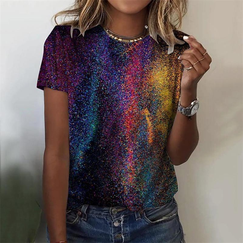 

Fashion Colorful Scales T-Shirts 3D Print Women New O-Neck Short Sleeve T Shirt Streetwear Harajuku Y2k Tees Top Female Clothing XL