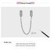 European S925 Sterling Silver Water Ripple Safety Chain Bracelet Accessory
