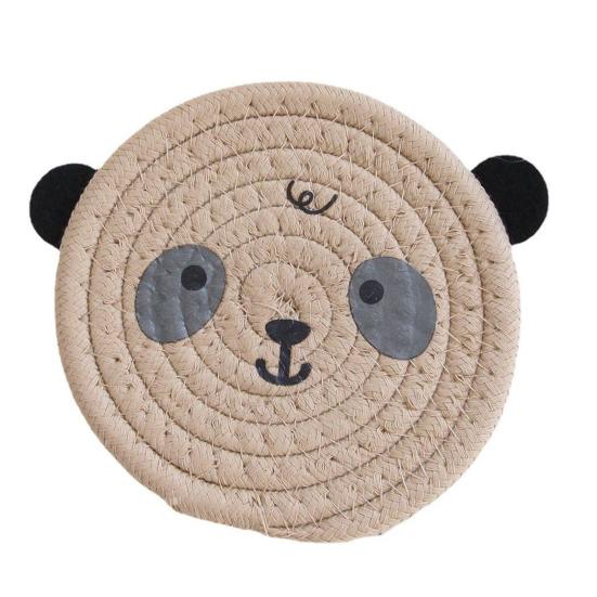 Placemat Non-slip Anti-scalding Kitchen Tools Practical Cartoon Bear Tea Coffee Cup Mat for Home