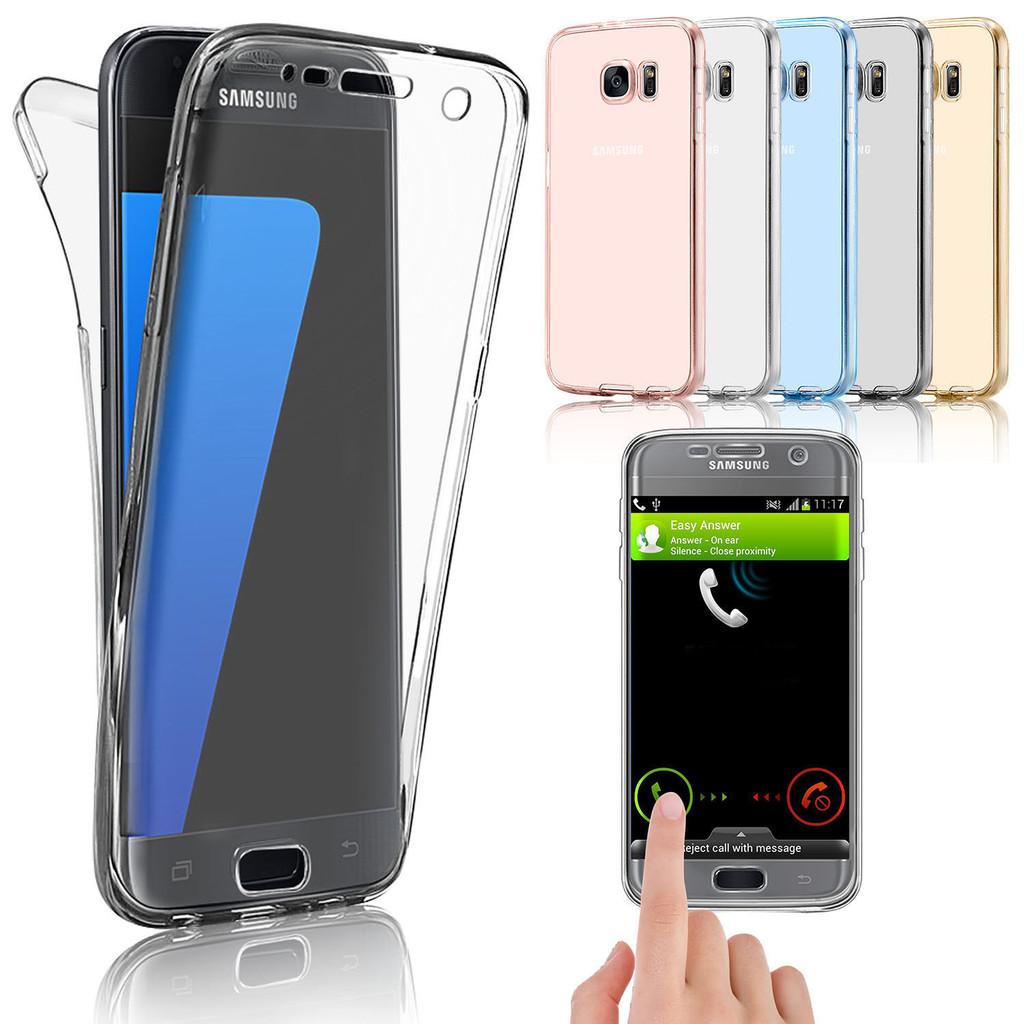 Tpu 360° Shockproof Protective Transparent Soft Case Cover For Iphone Samsung