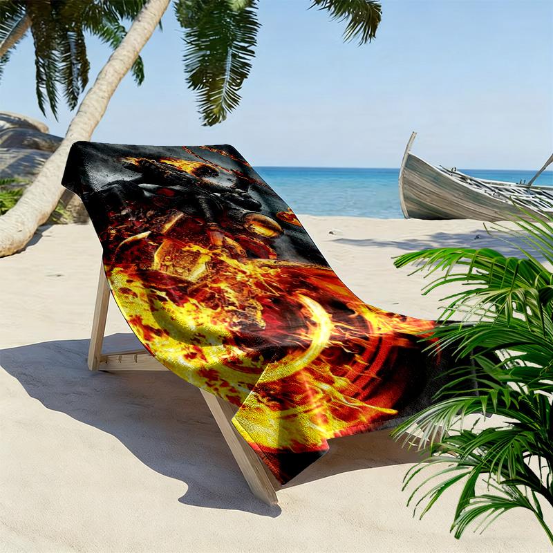 Horseman of Hell Print Beach Towel, Large Soft Quick Dry Towel for Beach Camping Swimming