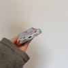 Mat Blauwe Kers Koreaanse Stijl Telefoonhoesje voor iPhone 13-17 Pro/Pro Max, Huidachtig Ontwerp voor Vrouwen