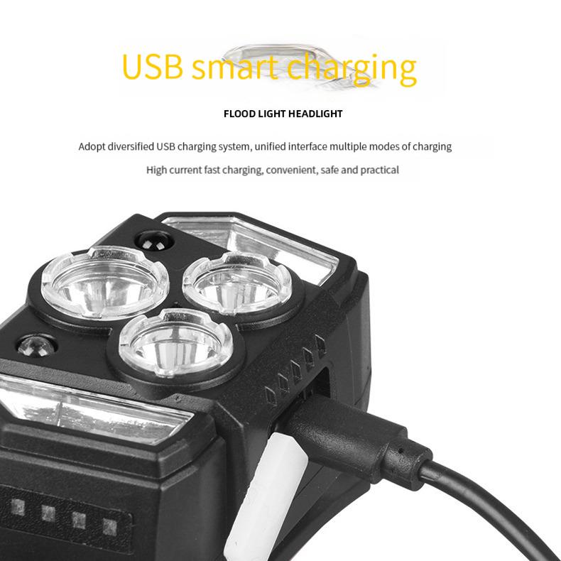 Rechargeable Induction Headlight Led Cyclinglight Flashlight Camping Head Light Strong Work Headlamp Portable Fishing Head Torch