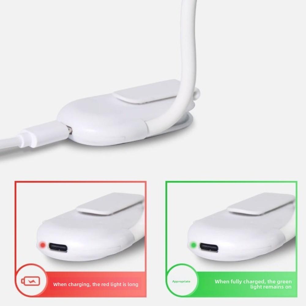 ABS Shell Mini LED Book Light 3 Color Study Lamp 360° Flip Eye Protection Lamp  Study Use