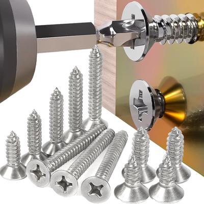 Flat Head Phillips Self Tapping Screw Stainless Steel Countersunk Head Plasterboard Wood Screw Tap Bolts Fastener Assortment Kit