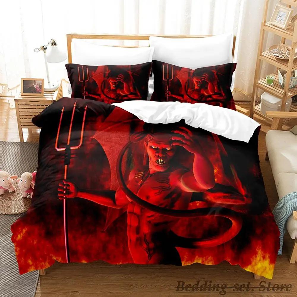 Comfortable Anime Print Bedding Set With Duvet Cover And Pillowcases Single Twin Full Queen King Sizes For All Ages