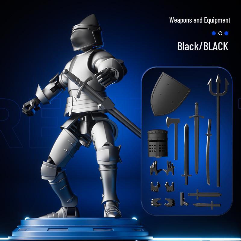 Fifth Gen Medieval Warrior Robot Doll - Jointed Action Figure & Creative Stress Relief Toy.