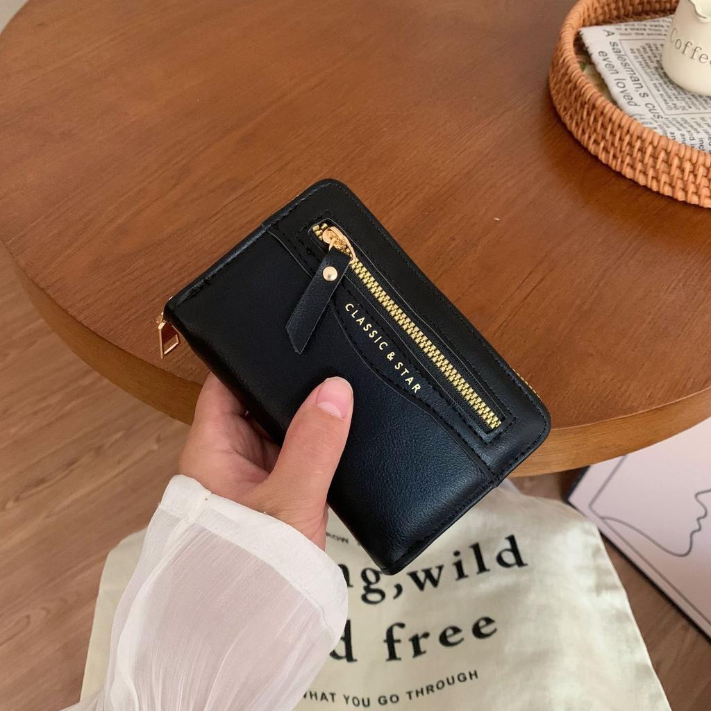 2025 new women's medium and long women's wallet zipper large capacity clutch bag ins female student wallet