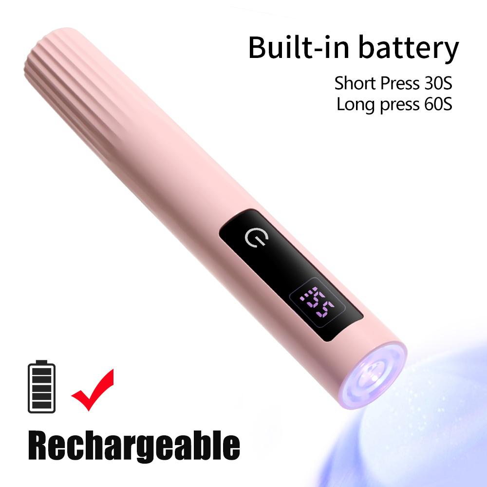 YIKOOLIN USB Rechargeable Nail Dryer Lamp UV/LED Quick Dry Gel Polish Curing Tool Handheld Nail Art Lamp for All Gel Polishes