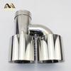 Car Accessories Stainless Steel H Type Double Outlet 101mm 114mm Straight Side Exhaust Pipe Tail Throat