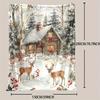 Gemütliche Weihnachts-Hirsch & Baum Decke - Weiches, Warmes Flanell für Nickerchen, Camping, Reisen und Heimdekoration - Perfektes Weihnachtsgeschenk