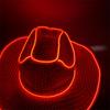LED Luminous Cowboy Hat - Western Style for Men & Women, Large Brim Straw Sun Hat for Summer and Outdoor Performances