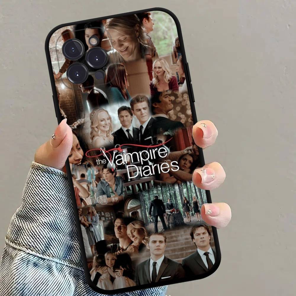

The Vampire Diaries Damon Salvatore Square Matte Silicone Case For Iphone17 Air 16 15 14 13 12 11 Pro Max Plus Matte Cover Case iPhone 12pro max