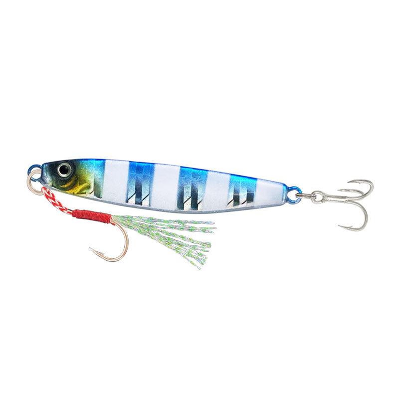 Luya Iron Plate Lead Bait Far Cast S Iron Plate Special-Shaped Lead Fish Iron Plate 10G20G Freshwater Sea Fishing Lead Fish (as the picture,10g bare chip (no hook or loop))