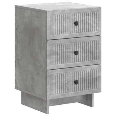 Nightstand Concrete Gray 43 X 41 X 66.5 Cm Particleboard