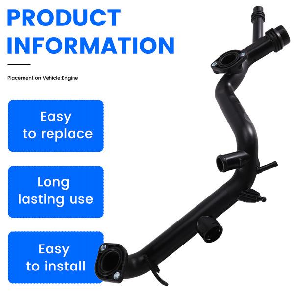 

Black Plastic Engine Cooling Water Pipe - For Ao (1 pc) 06E121045R None