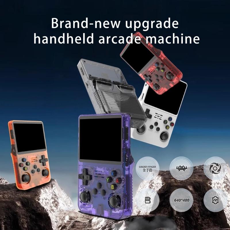R36S DDR4 1G Handheld Video Game Console 3.5inch Screen Retro Game Palyer 64G/128G Memory Storage Capacity