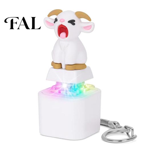 Decompression Clicker Toy 1/2/3Pcs Screaming Goat Keyboard Fidget Toy, Rechargeable Sheep Finger Portable Sensory with Light Sound, Animal Push