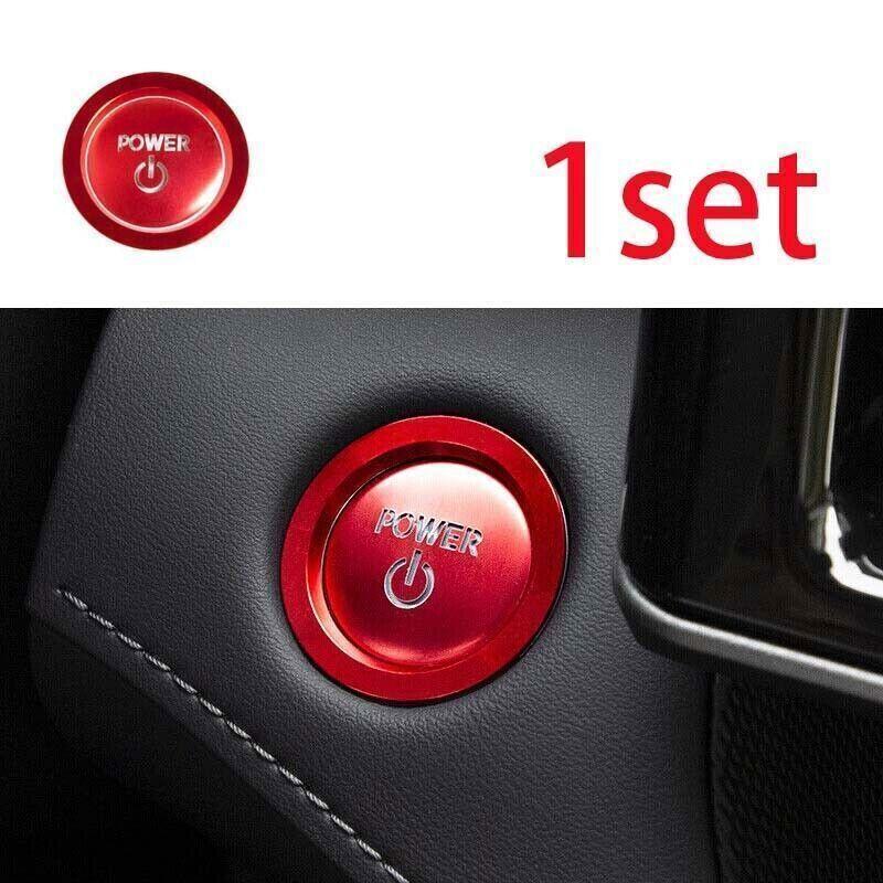 Красная алюминиевая крышка кнопки запуска и замка зажигания для Toyota Highlander -