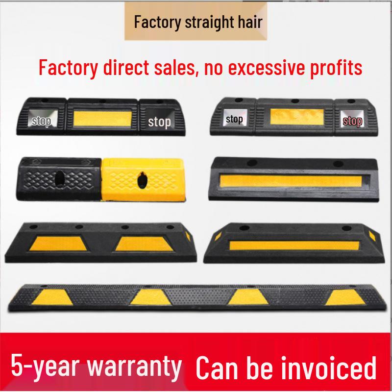 1m Durable Rubber-Plastic Parking Stopper – Anti-Collision Wheel Positioner
