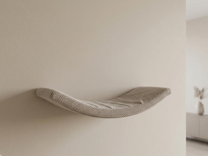 Arc Metal Cat Shelf 75cm Beige