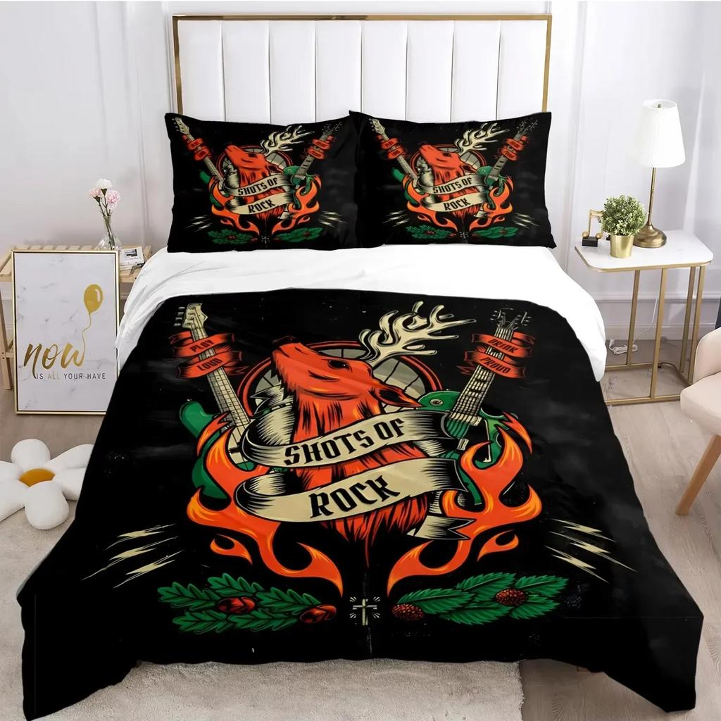 New J-Jagermeister Deer Duvet Cover Kawaii Comforter Bedding Sets Soft Quilt Cover and Pillowcases Single Double Queen King