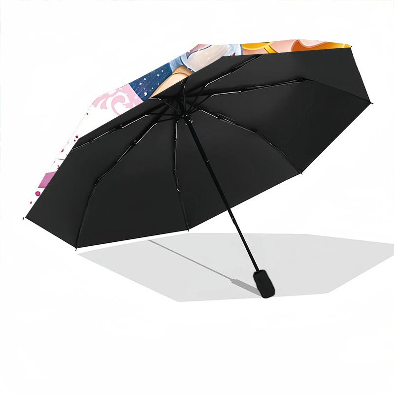 1pc Cinderella, Snow White Automatic Folding Umbrella, 8-Rib Portable & Foldable Design, All-Season Use, Highqualityy0722053