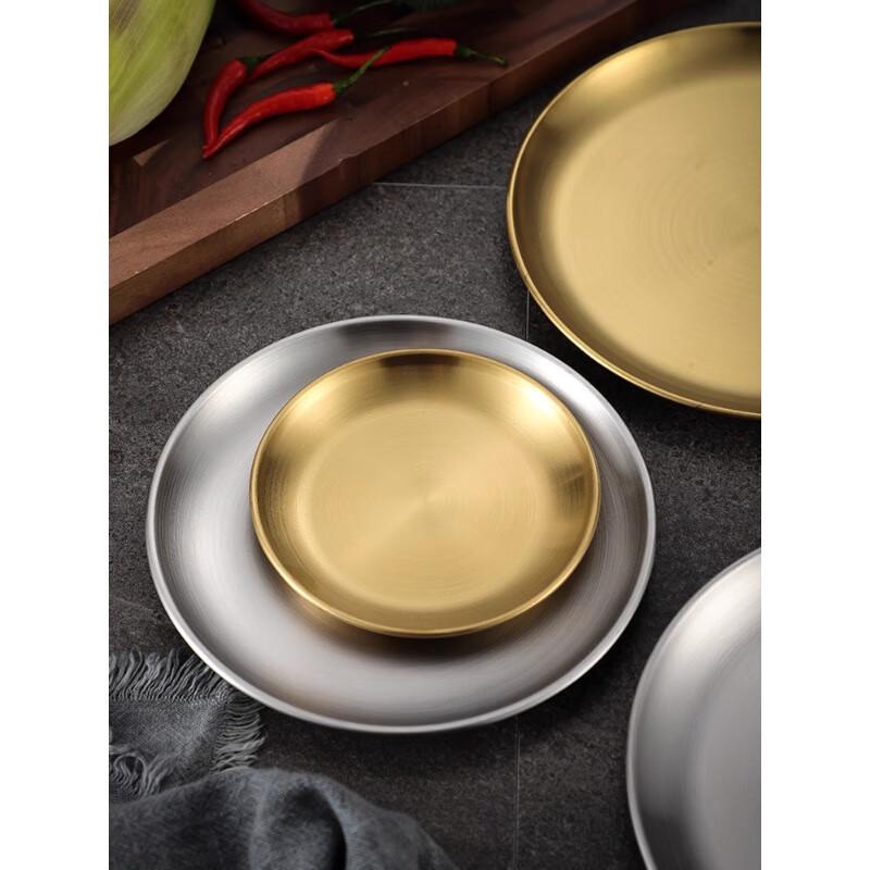 Jingyuheng 14cm 304 Stainless Steel Korean BBQ Plate - 10-Pack