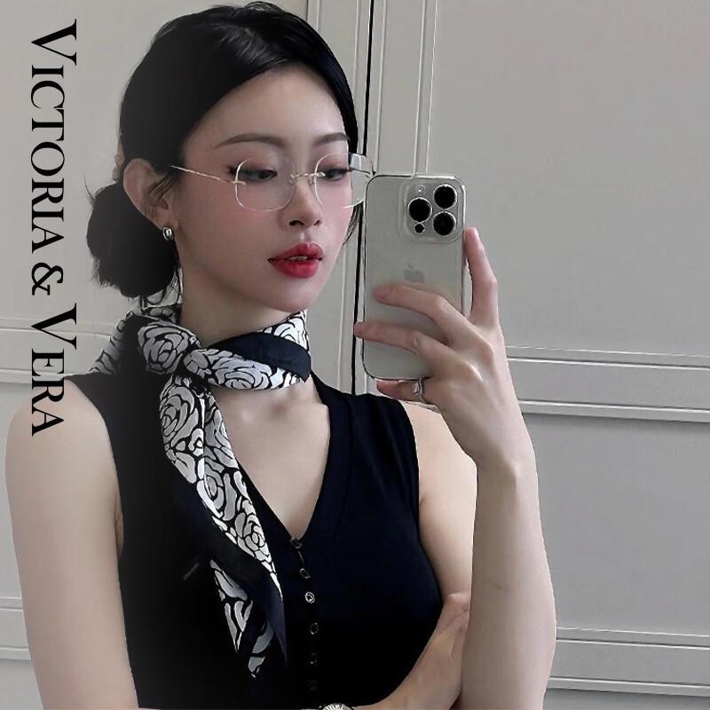 VICTORIA&VERA Mulberry Silk Printed Scarf V825ZS96