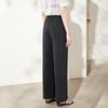 Fashion Design Sense Casual Silk Trousers Women's Spring and Summer New Temperament Solid Color Mulberry Silk Wide-leg Trousers