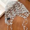 Pearl Beaded Beaded Hat Handmade Chain Pullover Hat Retro Style Hollow out Slouch Cap  Autumn