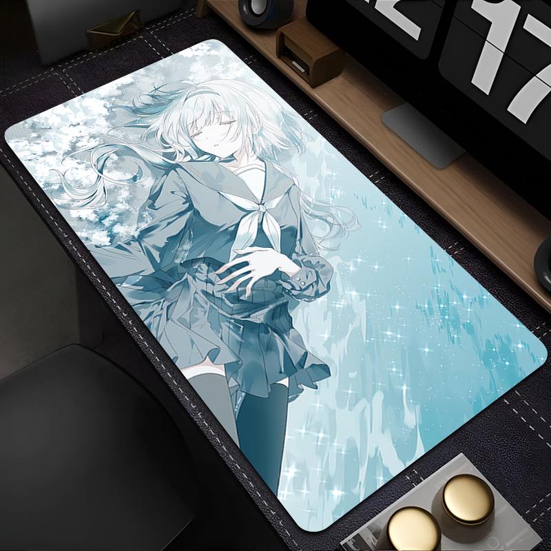 1PC Mouse Pads PC Anime Girl Desk Mat Gaming Keyboard Pad with Stitched Edges and Non-Slip Rubber Base Kawaii Extended Mousepad