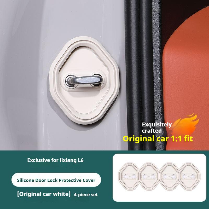 Car Door Lock Cover for Li Lixiang I6 I8 L6 L7 L8 L9 Car Door Lock Catch Silicone Protection Cover Li Ideal Auto Door Limiter