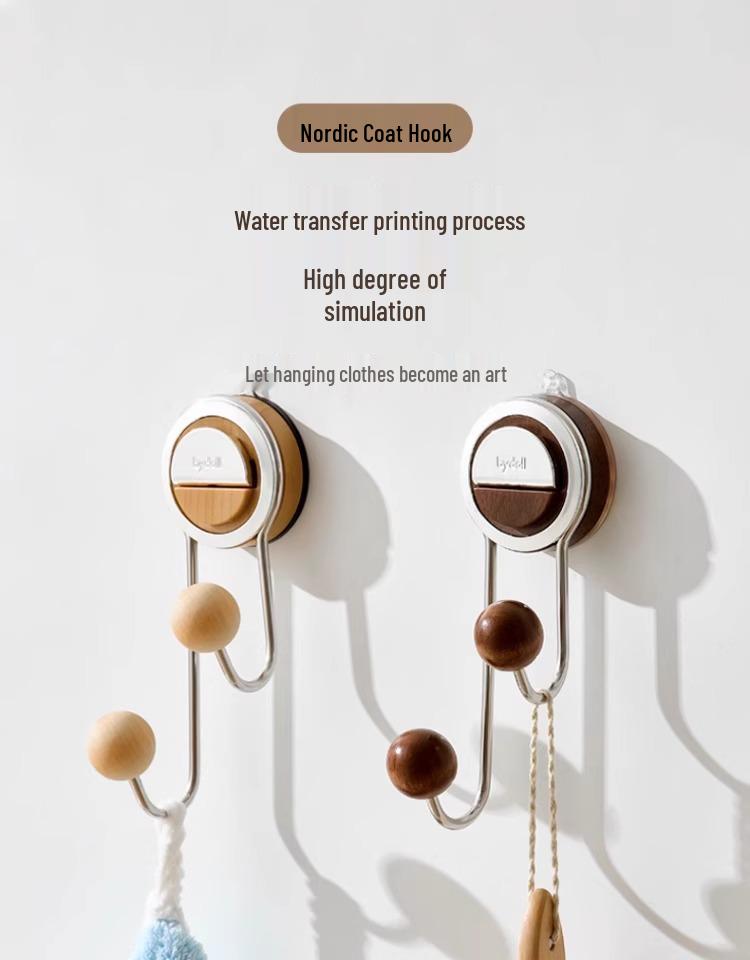 Strong Load-Bearing Suction Cup Wall Hook for No-Drill Bathroom & Door Hanging