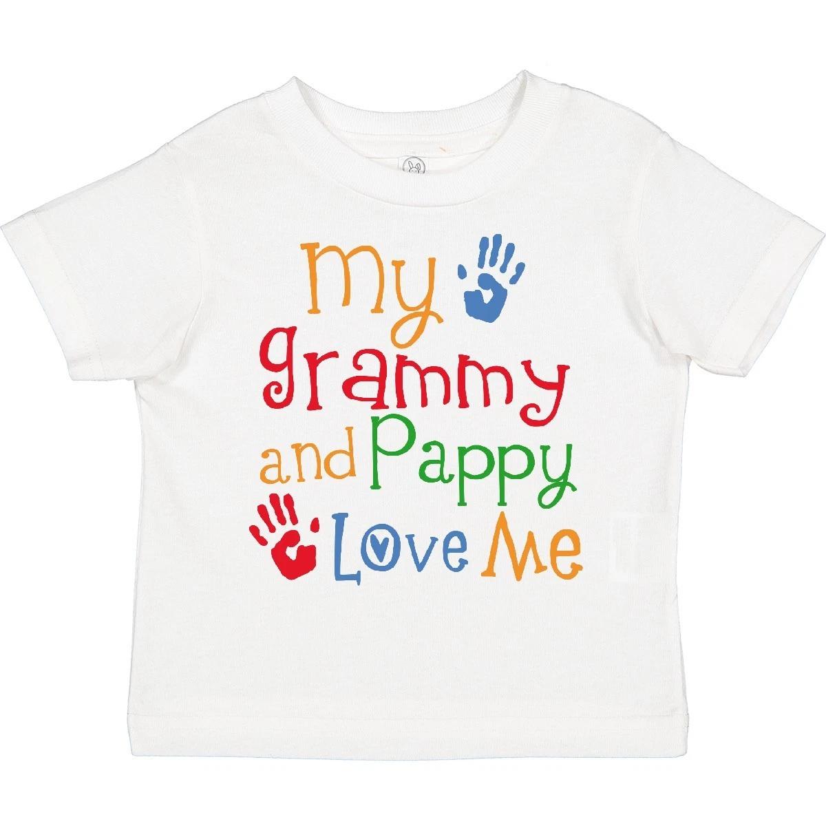 Inktastic Grammy And Pappy Love Me Toddler T-Shirt Childs Boys Girls Cute Child 150