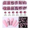 1500Pcs/box Nail Art Rhinestones 12 Grids Flatback Round Crystal Diamond Nail Gems Nail Art Decorations Manicure Accessories