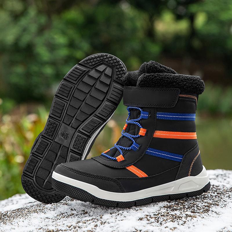 Winter Kinder Modische Fleece Warme Hohe Outdoor Baumwollstiefel Schneestiefel Lässige Baumwollschuhe
