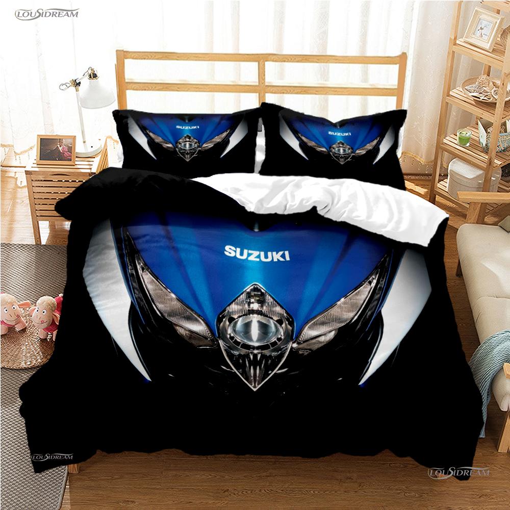 

Fashion Moto Casal All Season Duvet Cover Comforter Bedding Sets Soft Quilt Cover and Pillowcases Boys Single/Double/Queen/King EU Twin 135x200cm