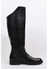 Men's Leather High-Top Riding Boots with Knee Guards - Warm and Stylish Over-the-Knee Motorcycle Boots for Autumn and Winter